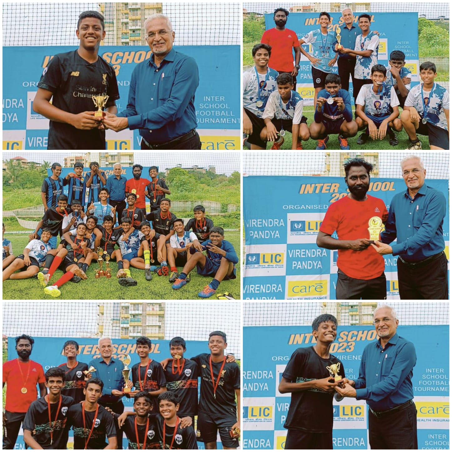 Under 10 years  Winners n Runners up n Best players receiving Trophies n Medals